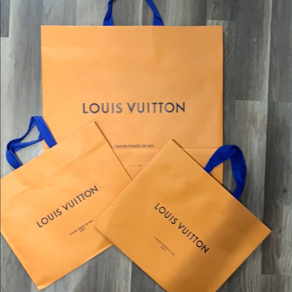 3 Empty Louis Vuitton Shopping Bags 🛍